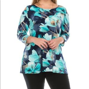 Jostar cold shoulder floral top